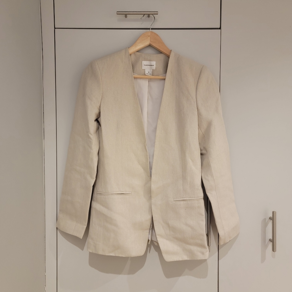 Club Monaco | Cream Linen Blazer | Size 00